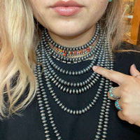 18 inch 9mm Saucer Sterling Silver Navajo Pearl Necklace - Country Lace Boutique