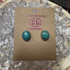 Unique Turquoise with Rope Detail Post Stud Genuine Earrings