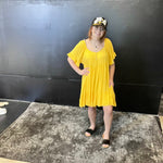 Yellow Short Flowy Dress