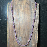 30 inch Sterling Silver Authentic Spiny Purple Chip Necklace