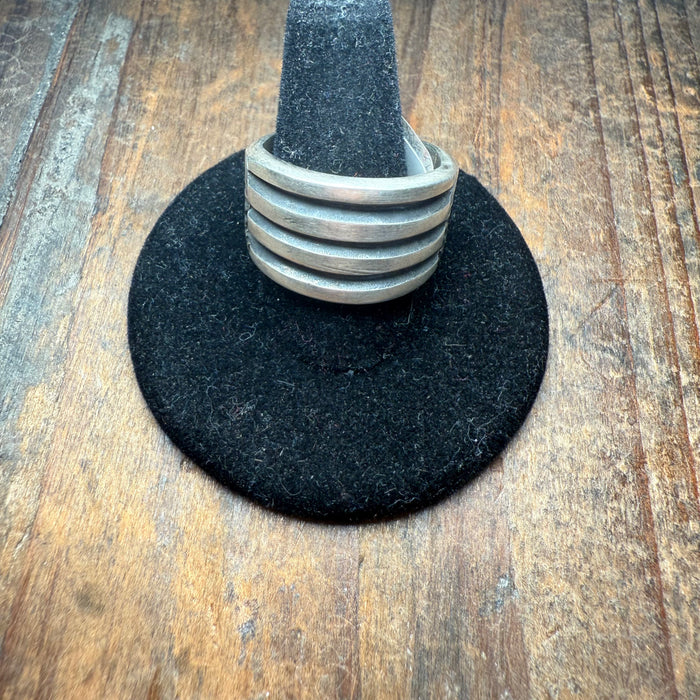 Unisex Thick Sterling Silver Sterling Silver Ring