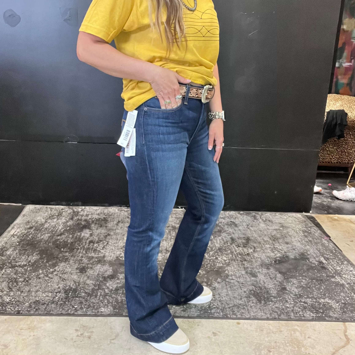 Jennifer Dark Denim Kimes Ranch Jeans 6