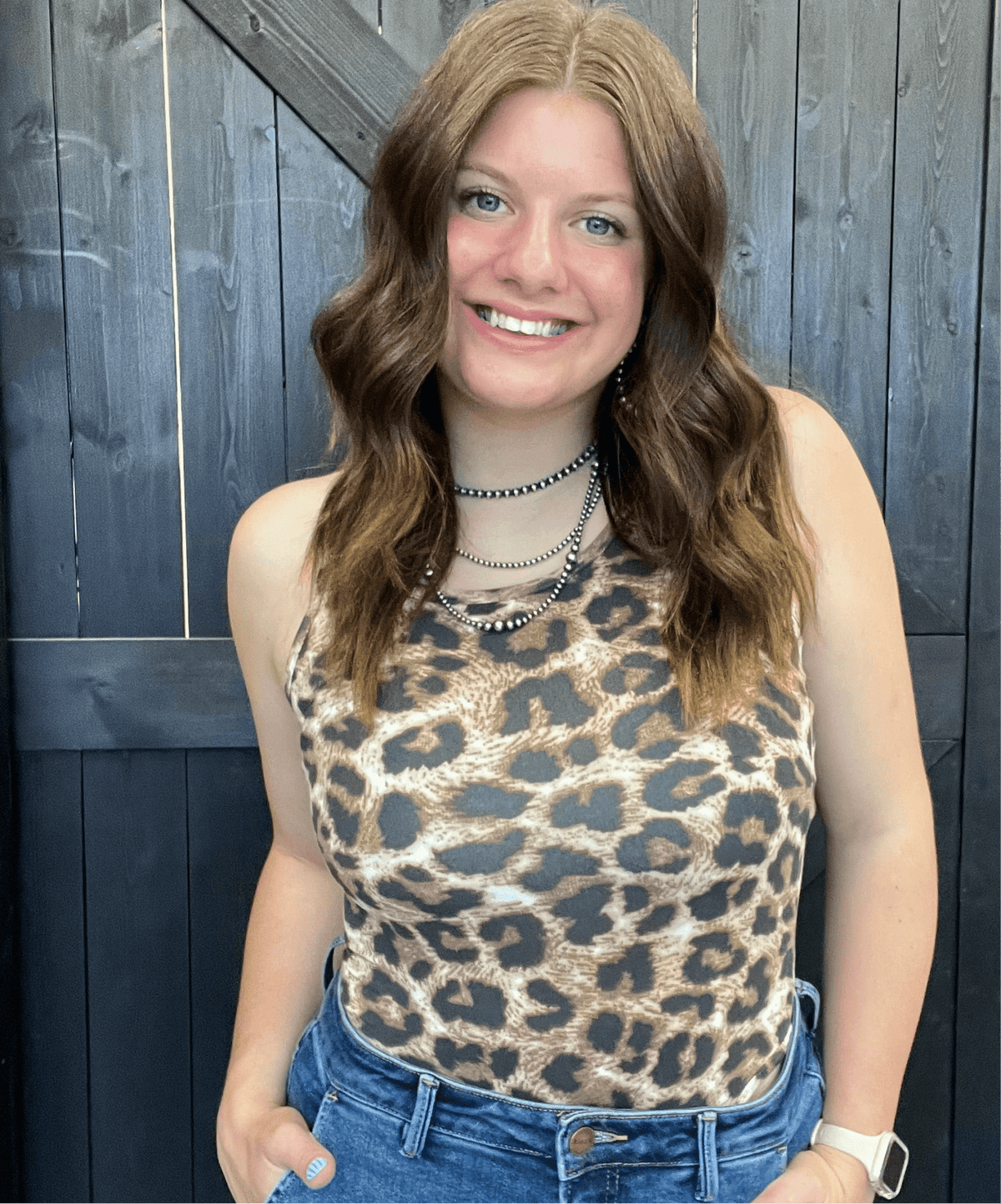 Animal Print Tank Top Bodysuit - Country Lace Boutique