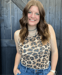 Animal Print Tank Top Bodysuit - Country Lace Boutique