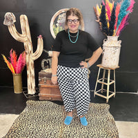 Around The Track Checkered Joggers - Country Lace Boutique