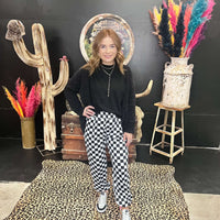 Around The Track Checkered Joggers - Country Lace Boutique