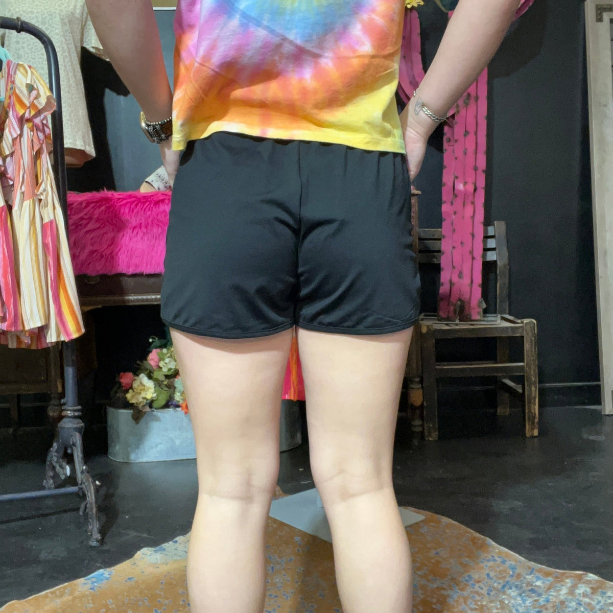 Black After Dark Athletic Shorts w/Pockets - Country Lace Boutique