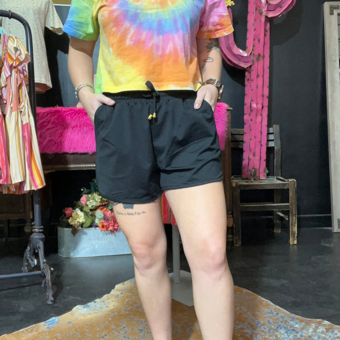 Black After Dark Athletic Shorts w/Pockets - Country Lace Boutique