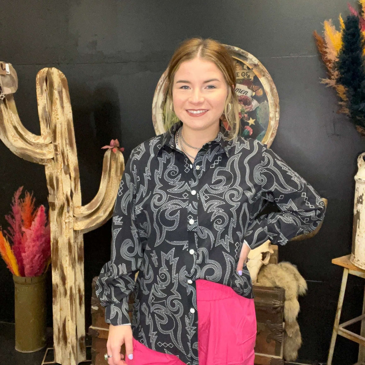 Boot Scootin Button Up / Small - Country Lace Boutique