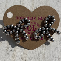 Bow Fake Navajo Pearl Post Fashion Earring - Country Lace Boutique