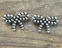 Bow Fake Navajo Pearl Post Fashion Earring - Country Lace Boutique
