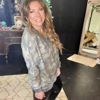 Camo Soft V Neck Top - Country Lace Boutique