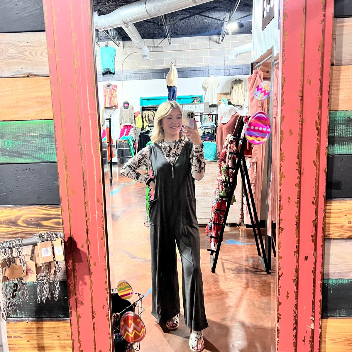 Charcoal Gray Sleeveless Romper Jumpsuit w/ Pockets - Country Lace Boutique