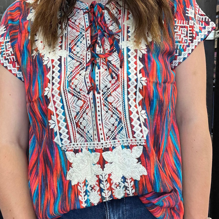 Colorful Savannah Jane Top - Country Lace Boutique