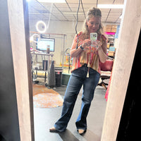 Dark No Hole Risen Trouser Leg Jeans - Country Lace Boutique