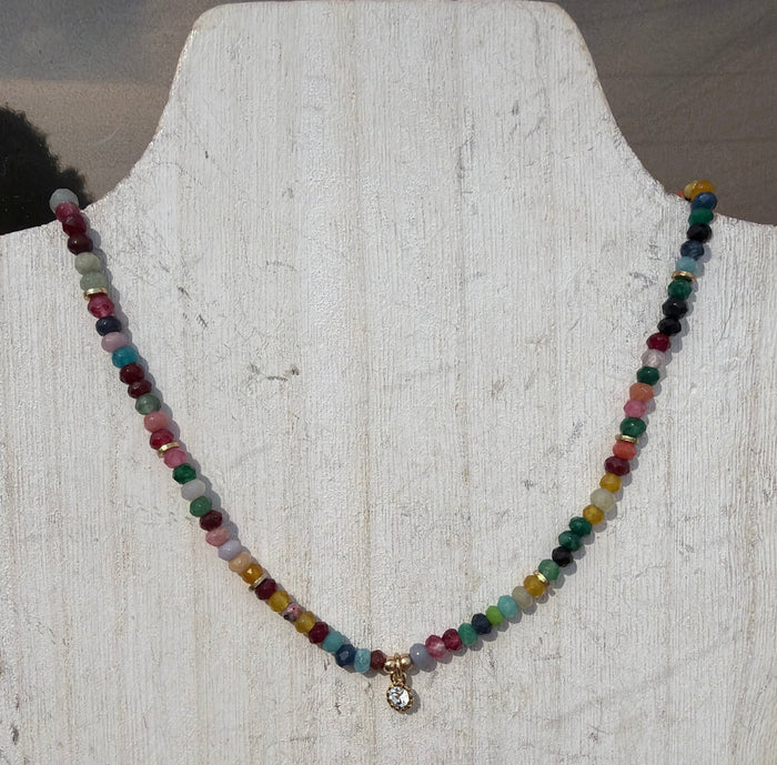 Fancy Multi Colored Beaded Fashion Necklace - Country Lace Boutique