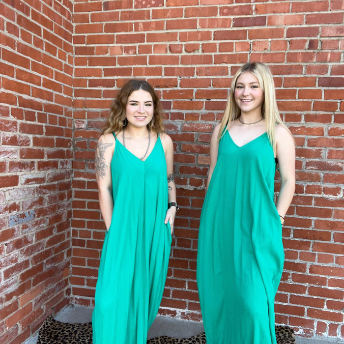 Green Dress with Pockets - Country Lace Boutique