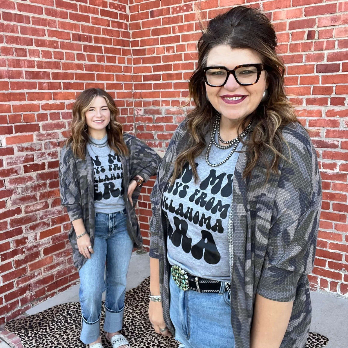 Heather Grey Boys from Oklahoma V - Neck T-shirt - Country Lace Boutique