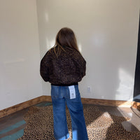 Leopard Crop Bomber Jacket - Country Lace Boutique
