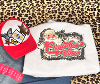 Leopard Santa Christmas Vibes White Sweatshirt / 2XL - Country Lace Boutique