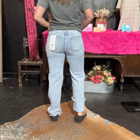 Light Wash High Rise Wide Leg 90's Risen Jeans - Country Lace Boutique