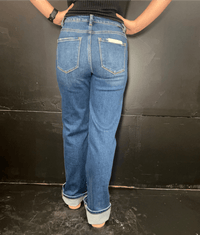Medium Wash High - Rise Straight Risen Jeans - Country Lace Boutique