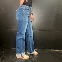Medium Wash High - Rise Straight Risen Jeans - Country Lace Boutique