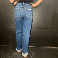 Medium Wash High - Rise Straight Risen Jeans - Country Lace Boutique