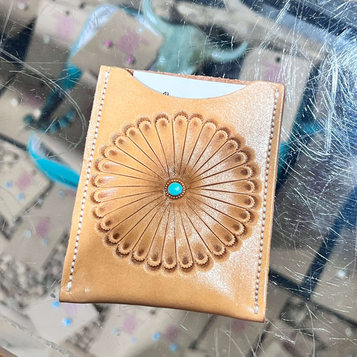 Natural Needlepoint Card Holder Wallet - Country Lace Boutique