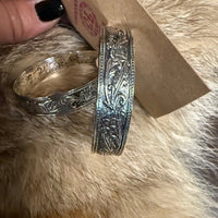 Stunning Sterling Silver Detailed Hoop Post Sterling Silver Earring - Country Lace Boutique