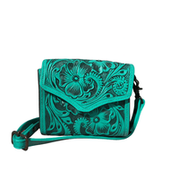 Tiny Turquoise Tooled Purse - Country Lace Boutique