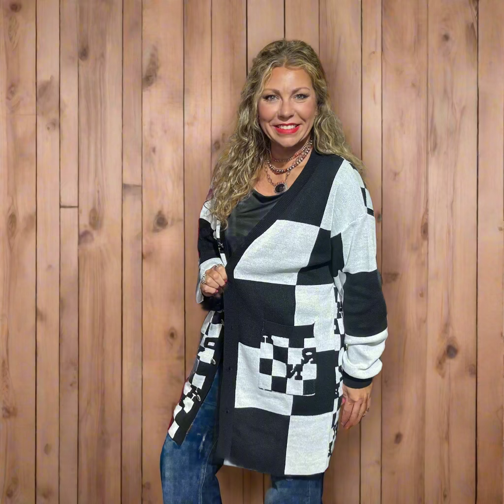 westernblackcheckedsweater