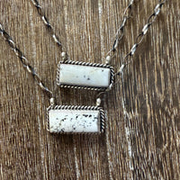White Buffalo Bar Sterling Silver Sterling Silver Necklace - Country Lace Boutique