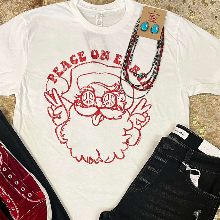 Peace on Earth Santa T-shirt