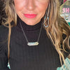 19 inch Feather Turquoise Genuine Necklace