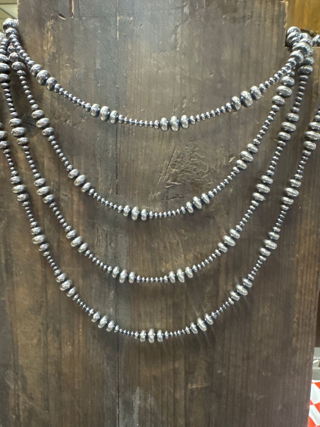 20 inch 3-8mm Rondelle Sterling Silver Necklace