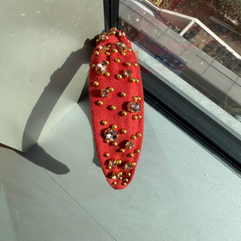 Orange Felt with Bling Head Band