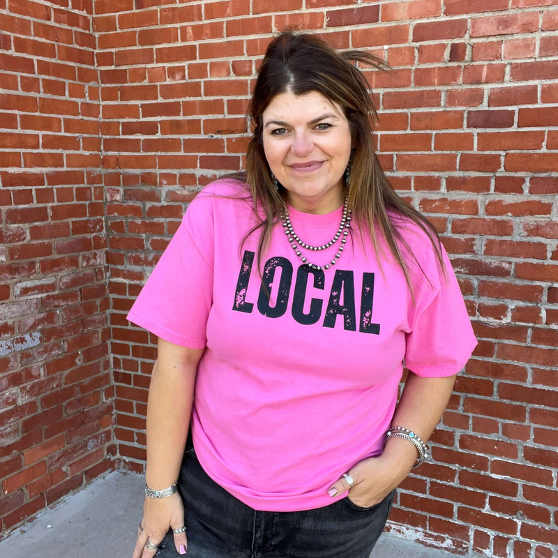 Pink Local Crew Neck T-shirt