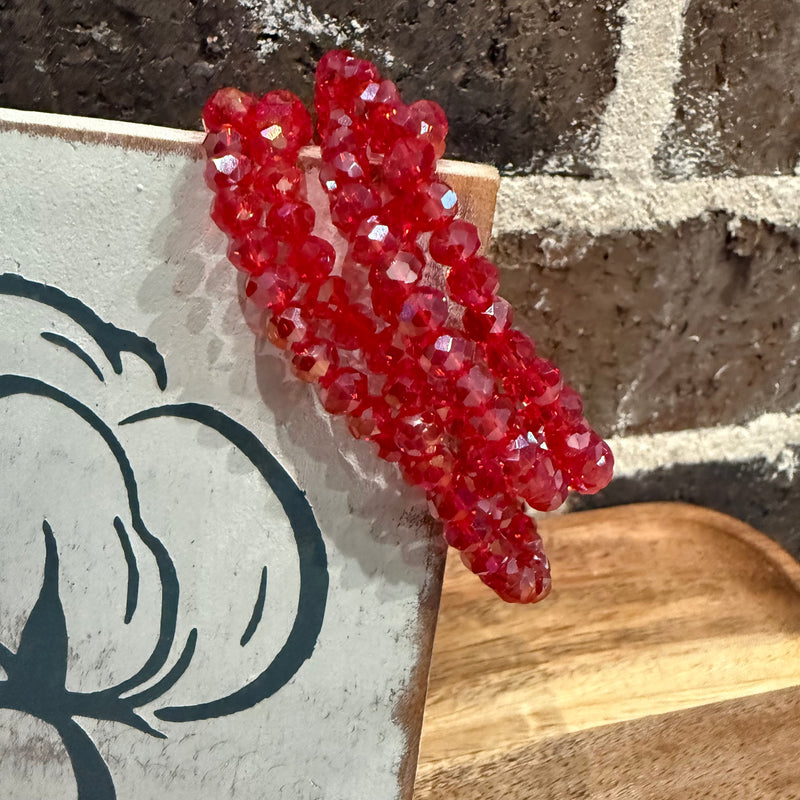 Red beaded 