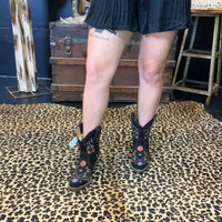 Black Floral Sugar Bug Dingo Bootl
