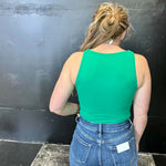 Green Tank Top Bodysuit