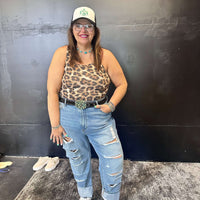 Animal Print Tank Top Bodysuit