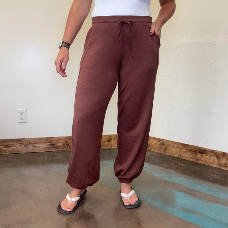 Super Soft Chestnut Brown with Draw String Joggers