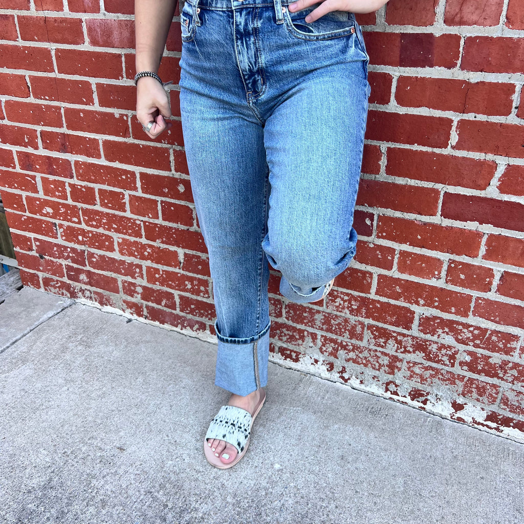 Sundaze Brooklyn Medium Wash Vintage High Rise Straight Daze Jeans