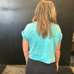 Soft Turquoise Crop Top