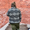 Black Aztec Bomber  Pullover with Kanga Pocket