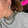 Gorgeous Square Turquoise & Spiny Post Genuine Earring