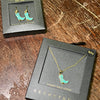 Dainty Turquoise Boot Gold Fashion Necklace