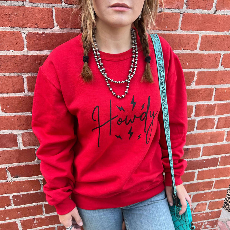 Red Howdy Sweatshirt