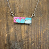 20 Inch Cotton Candy Bar Sterling Silver Necklace